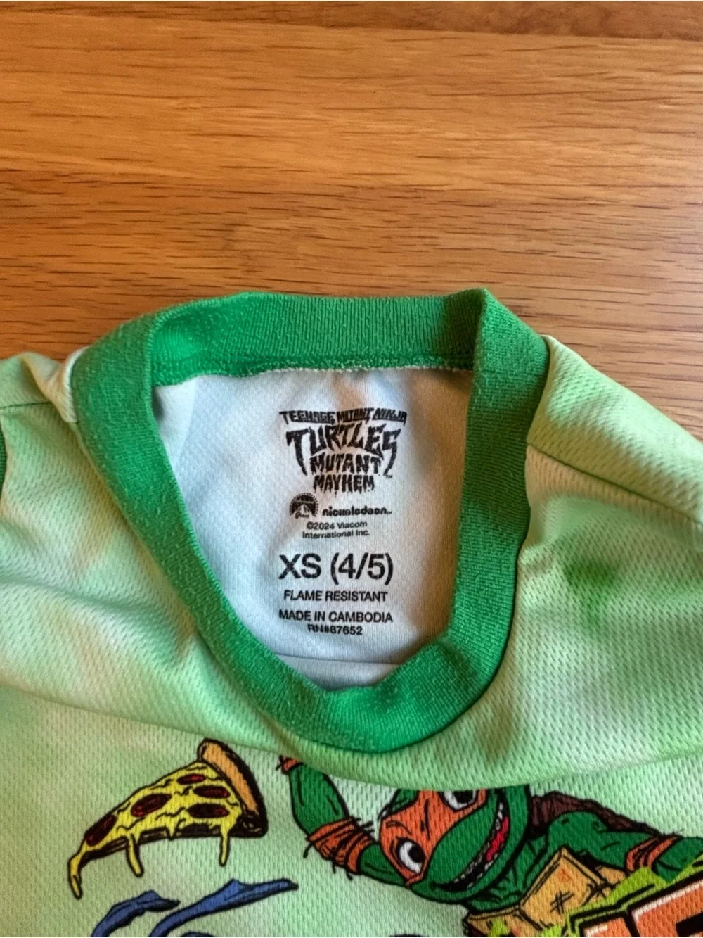 Teenage Mutant Ninja Turtles Green Tie-Dye Kids Pajama Set